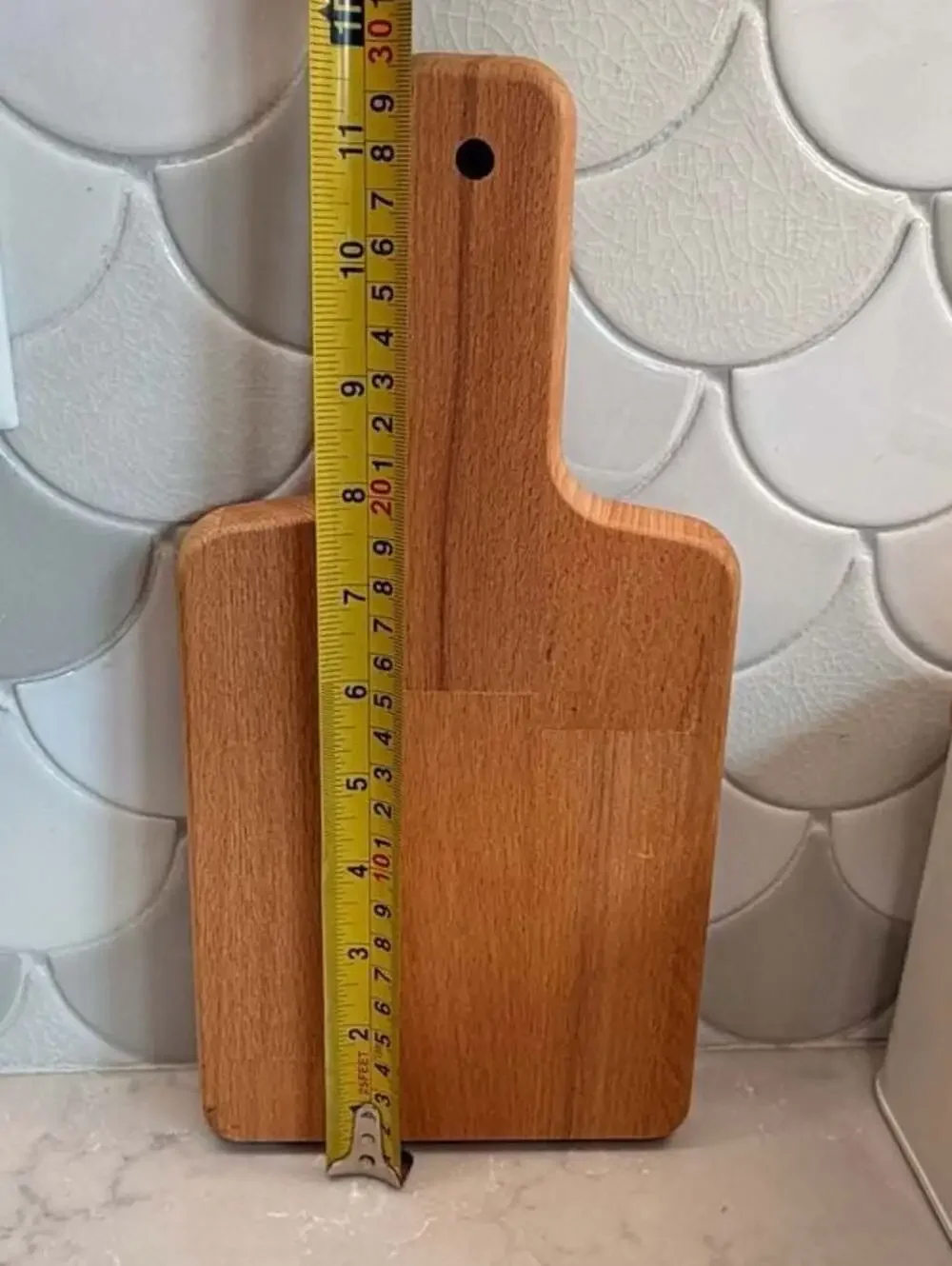 IKEA Wooden Kitchen Cutting Board Chopping Paddle Board with Handle